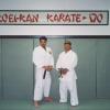 LaLone and Sensei Anzures at the home dojo.