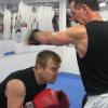 Working out at Sova Martial Arts. 