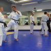 Maurice Sova throwing a leg kick.