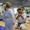Working with the kids on choking.