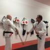 Renshi Matt Baldwin and Mike Albrecht working sticks at Warrior.